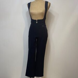 Womens Black Snow Bibs Apres Ski Nylon size 8